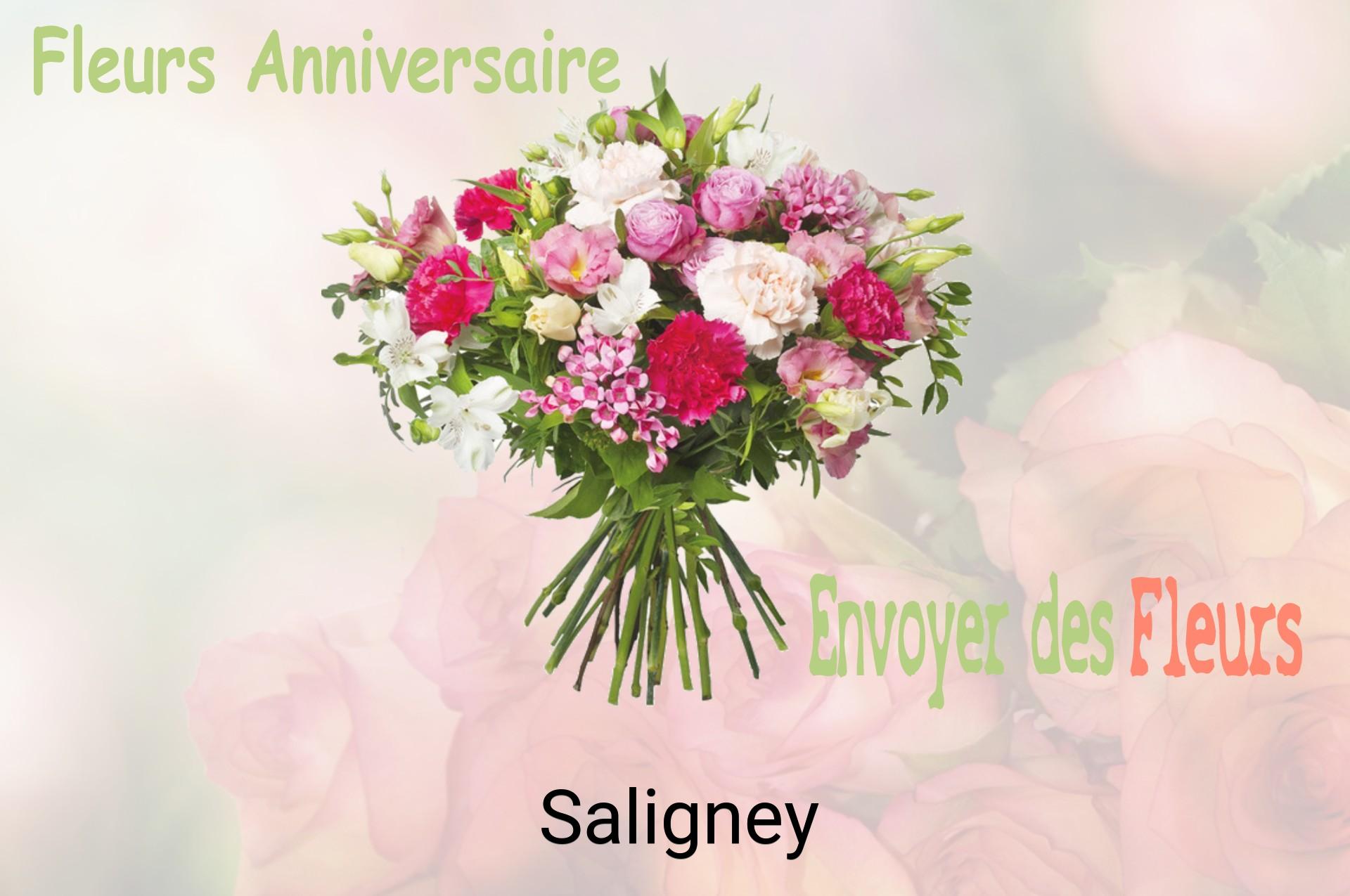 Bouquet de fleurs d’anniversaire livré à Saligney